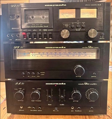 Vintage Marantz stereo set PM30 amplifier / ST30 tuner / SD30 cassette player