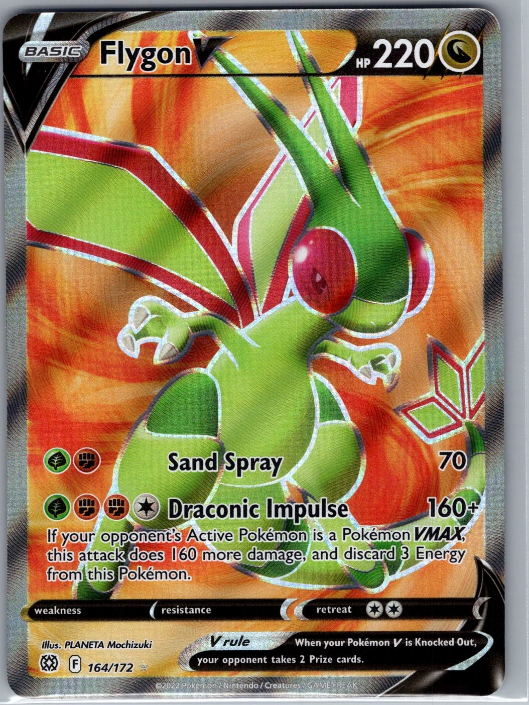 Flygon V 164/172 SWSH09: Brilliant Stars - Pokemon Card - NM