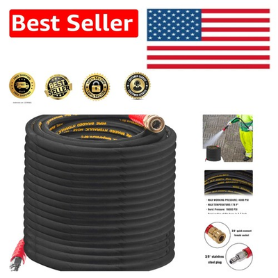 #ad #ad Robust 50FT Pressure Washer Hose with 16000 PSI Burst amp; 3 8 Inch Compatibility $99.99