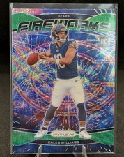 2024 Panini Prizm Caleb Williams Fireworks Green Wave Rookie RC #25 Bears