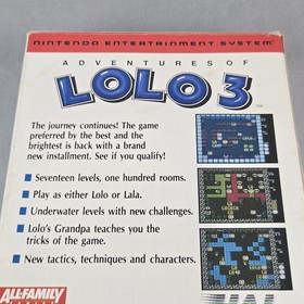 Adventures of Lolo 3 NES Nintendo 1991 CIB Box Manual Authentic Original