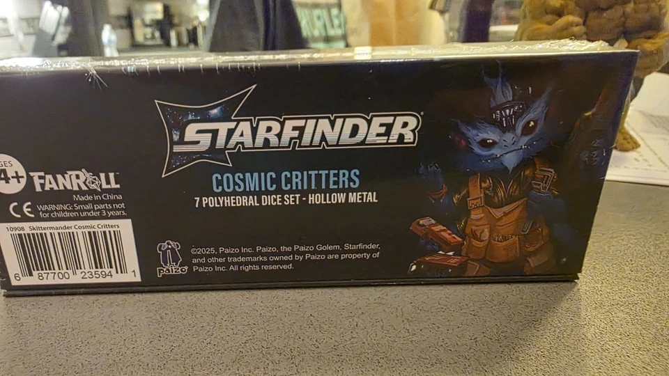 STARFINDER COSMIC CRITTERS DICE SET - SKITTERMANDER IN EACH DICE - GENCON PAIZO - Image 2 of 2