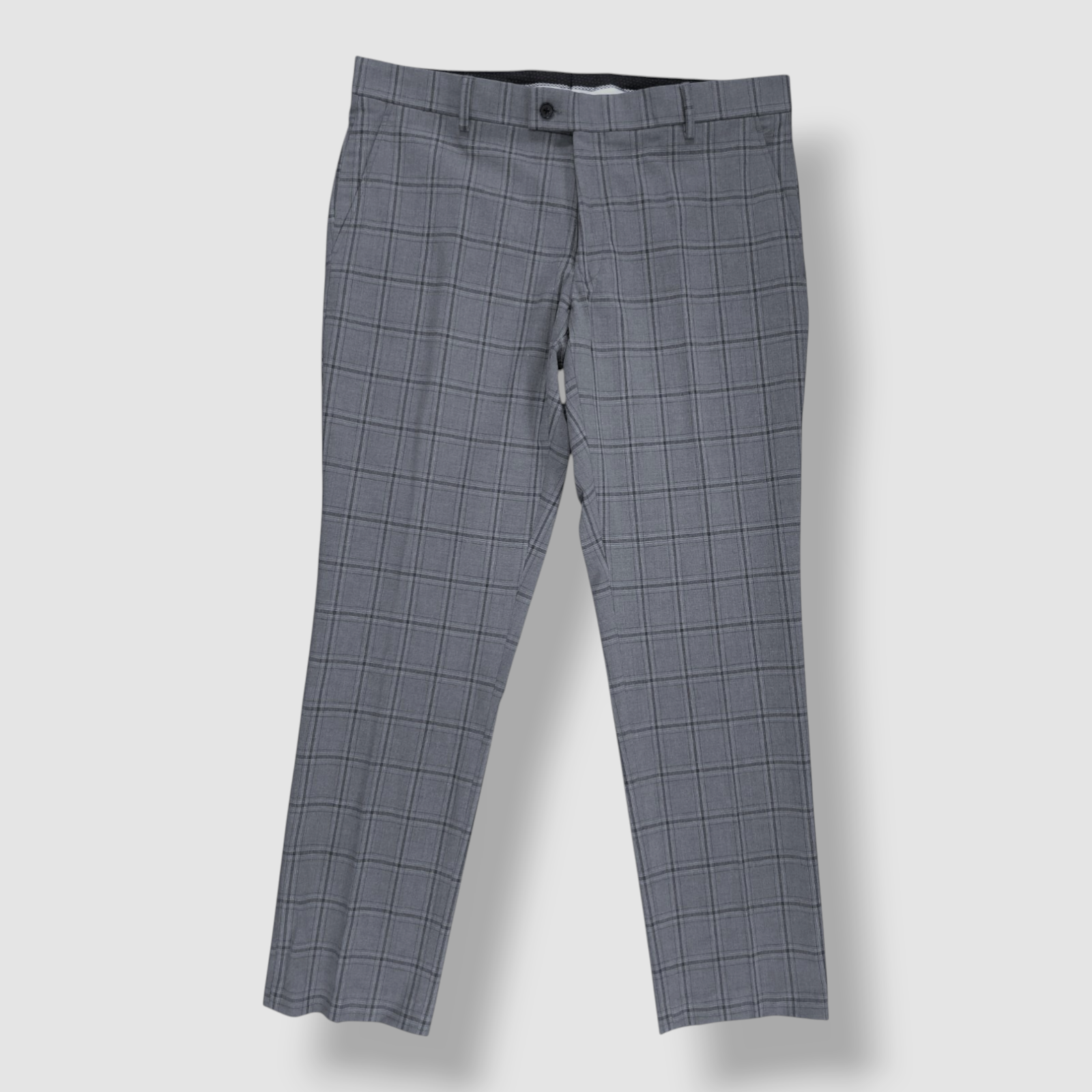 FILA The Savile Row Company Uomo Grigio Hoxton Check 2 Pezzi Tuta Giacca Pantaloni Taglia 40R