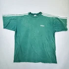 Vintage 90s Y2K Adidas 3 Stripe Logo T-Shirt Size XL Kelly Green