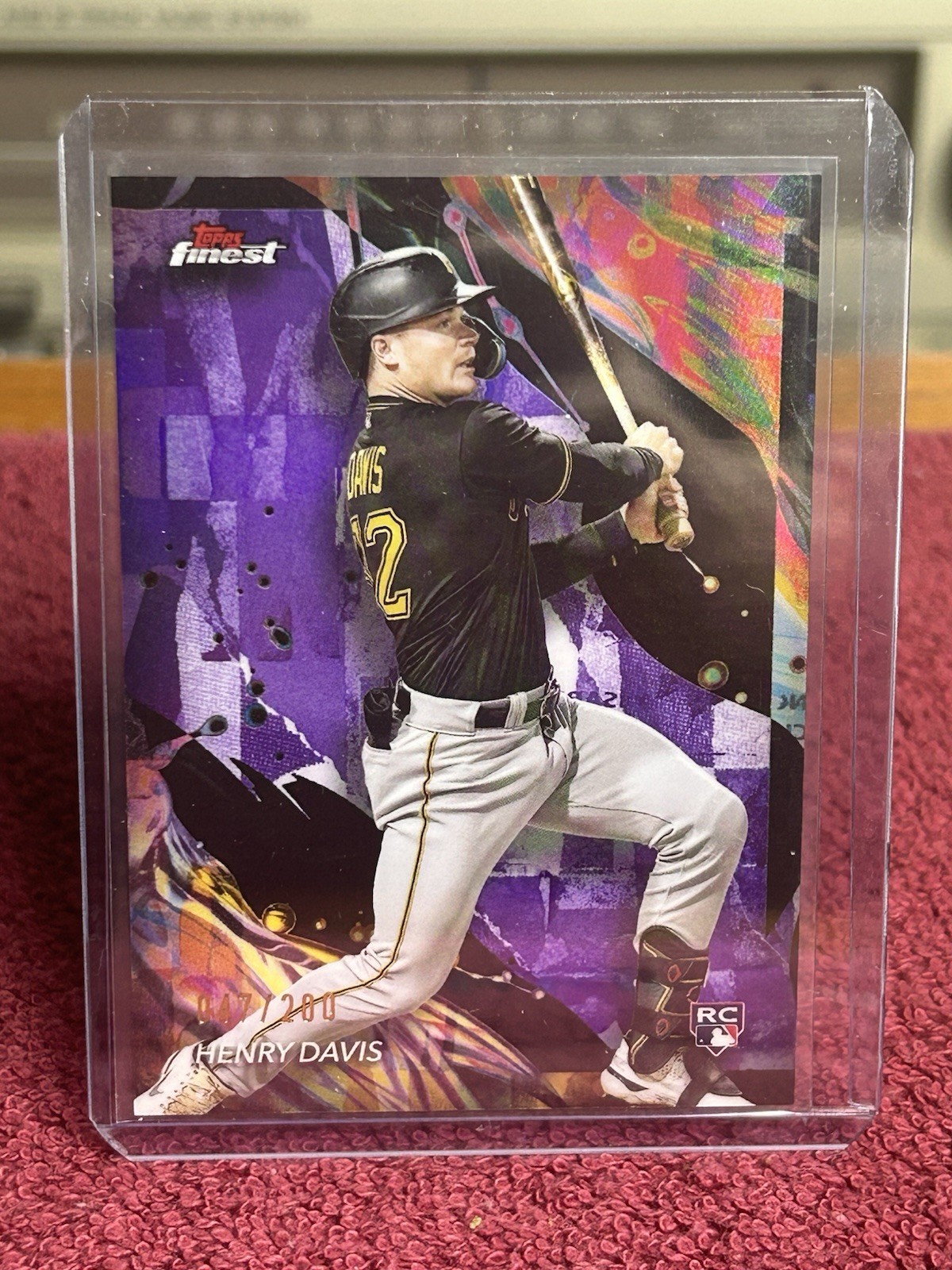 2024 Topps Finest - Uncommon Henry Davis #163 Purple Refractor /200 (RC)