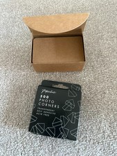 Paperchase 500 Photo Corners Transparent Self Adhesive & Brown Kraft Card Memo