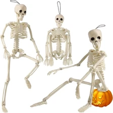 16In Poseable Halloween Skeleton-Plastic Mini Skeleton Decor Party Haunted House