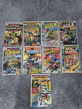 Lotto di (9) fumetti Marvel vintage Captain America, Falcon, Avengers, Hulk, ecc