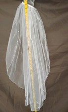 Wedding Bridal Veil Rhinestone Silver Edging ...