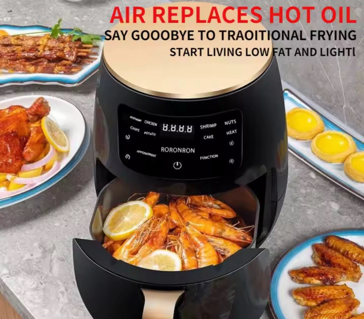 Extra Large Digital Air Fryer Silver Crest