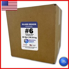 Glass Beads Blasting Abrasive Media 40 Lbs 6 Coarse For Blast Cabinets