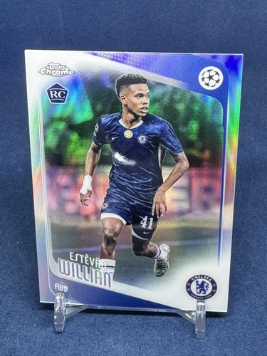 Estêvão Willian 2025-26 Topps Chrome UEFA Club Competitions #66 Refractor RC