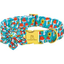 Adjustable Dog Collar with Flower Fall Design for Small Dogs