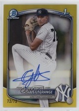 2025 Bowman Chrome Prospect Yellow Refractor 72/75 Carlos Lagrange Auto 07i7