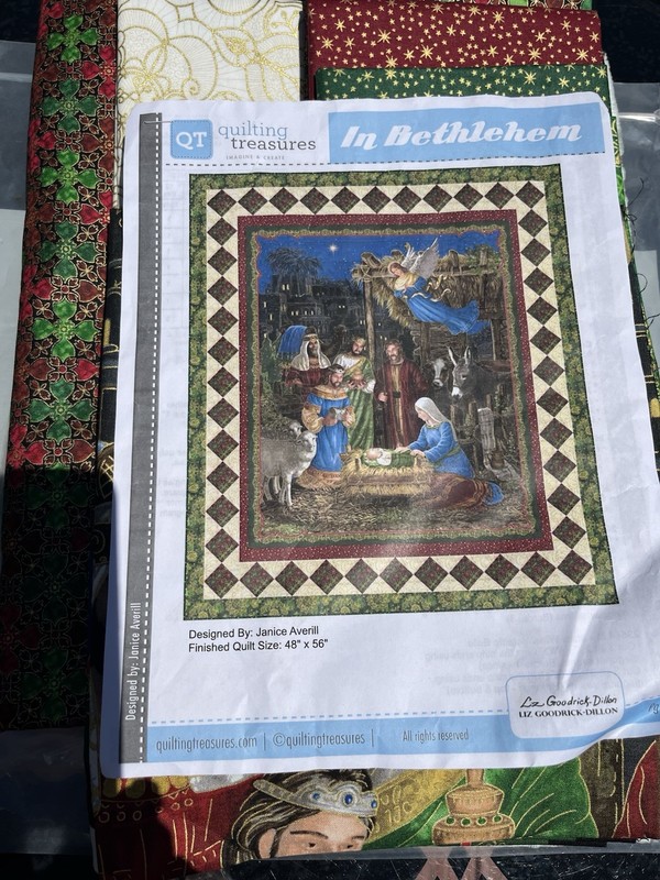 Quilting Treasures In Bethlehem Quilt Kit by Jackie Aulfeld 46" x 56" + backing