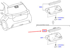 TOYOTA YARIS P21 Drittes Bremslicht hinten 81570K0050 NEU ORIGINAL
