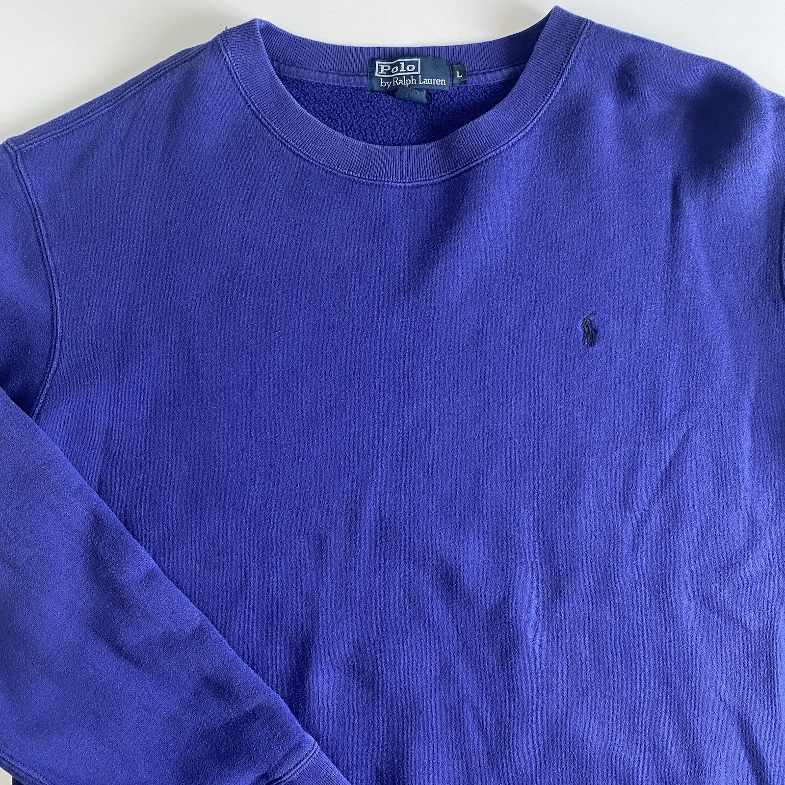 Polo Ralph Lauren vintage felpa uomo grande viola anni 90 girocollo pony Y2K