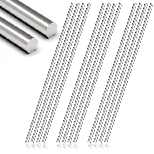 12Pcs 5/32 x 12in 304 Stainless Steel Round Rod, Metal Shaft, 5/32x12in, 12 