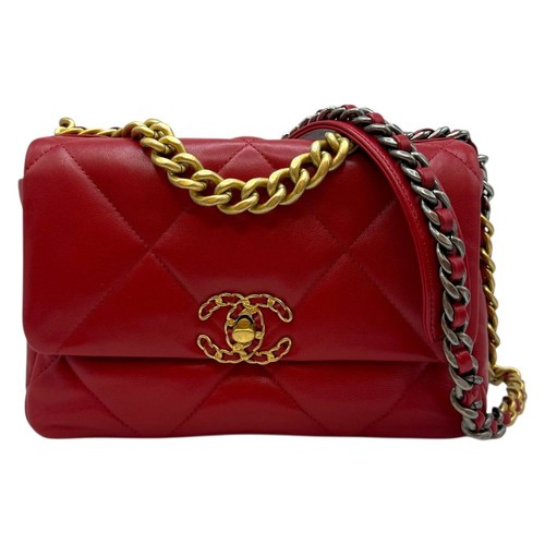 CHANEL Medium Lamb Small Flap Bag Red AS1160 154023461