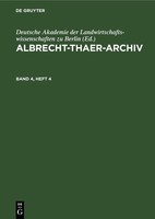 Albrecht-Thaer-Archiv. Band 4, Heft 4 Deutsche Akademie Der Landwirtschaftswisse