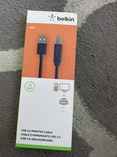 New BELKIN USB 2.0 Printer Cable 10 Feet Connect Computer To Printer PC Mac