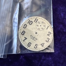 Rare Vintage Elgin Military Style Pocket Watch Dial In Excellent Condition