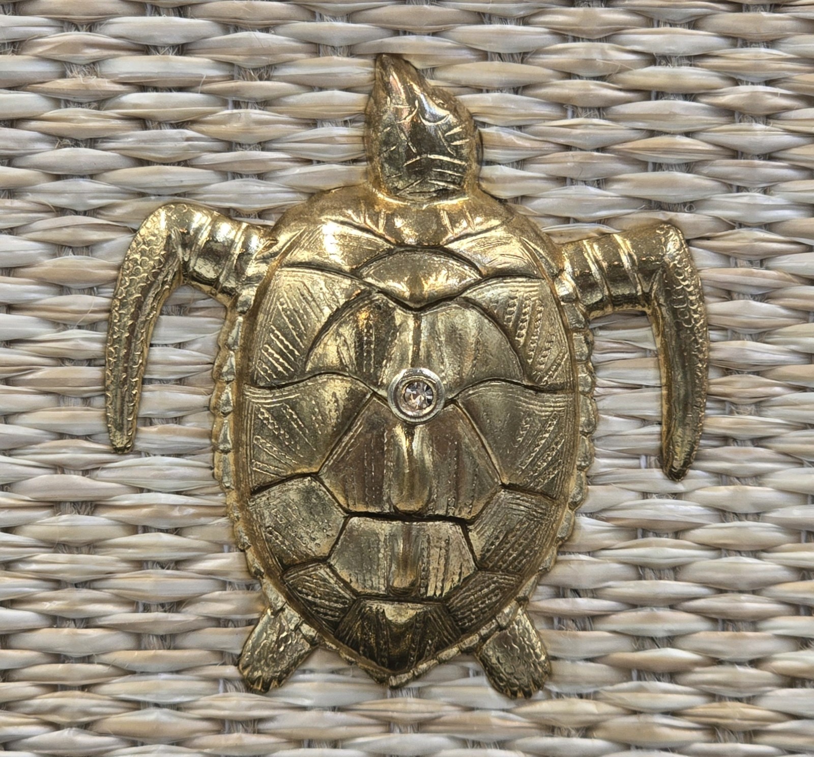 LISI LERCH NAUTICAL TURTLE RUBY STRAW CLUTCH HAND… - image 18