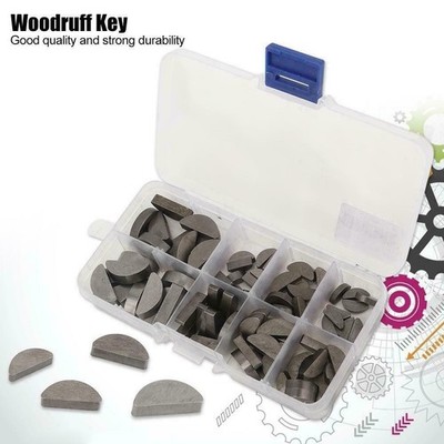 80Pcs Metric Woodruff Key Assortment Set Assorted Kit National Standard MU