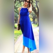 Maxi dress Old Navy blue color block women’s XL (bin M)