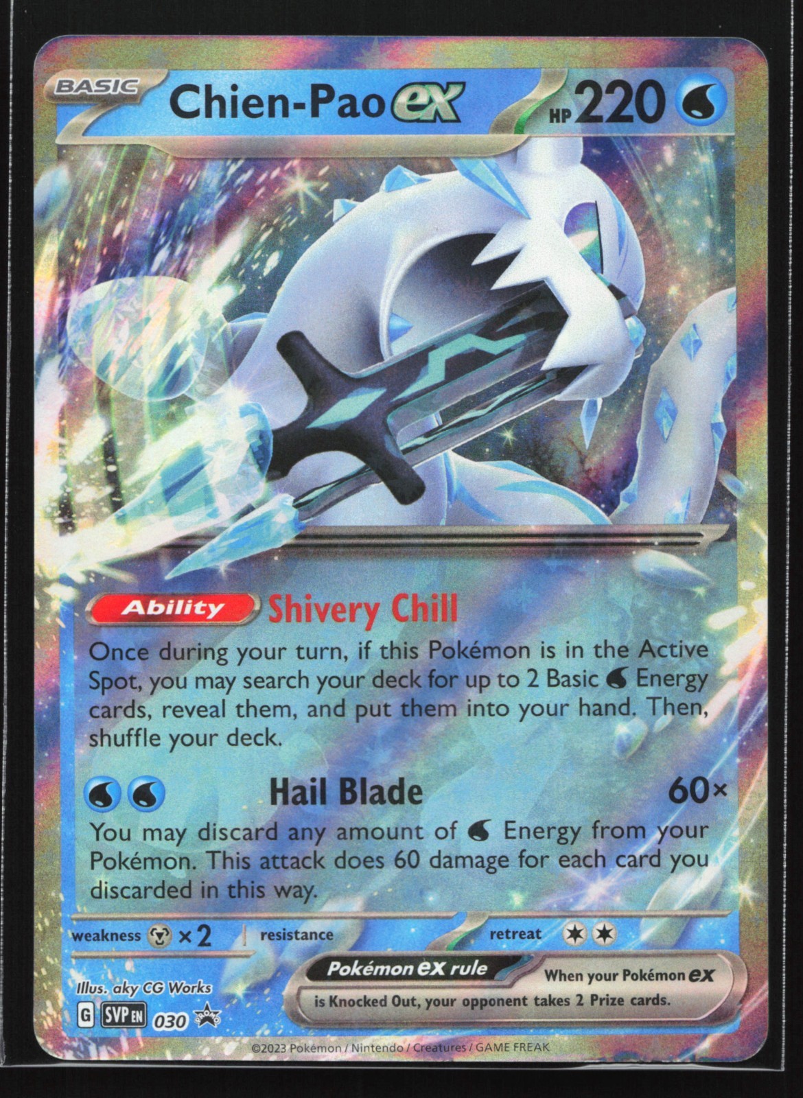 Pokemon Chien-Pao ex SVP 030 Scarlet & Violet Holo Black Star Promo NM