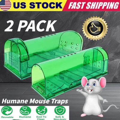 2Pack Humane Mouse Traps Live Catch and Releas Best Selling Mousetrap trap