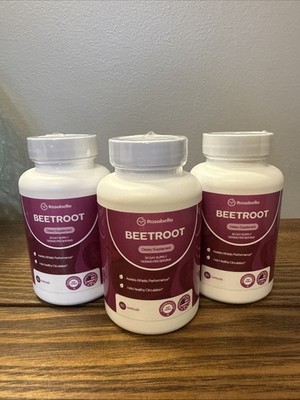 3-Pack Beetroot capsules support blood pressure and circulation, improve energy