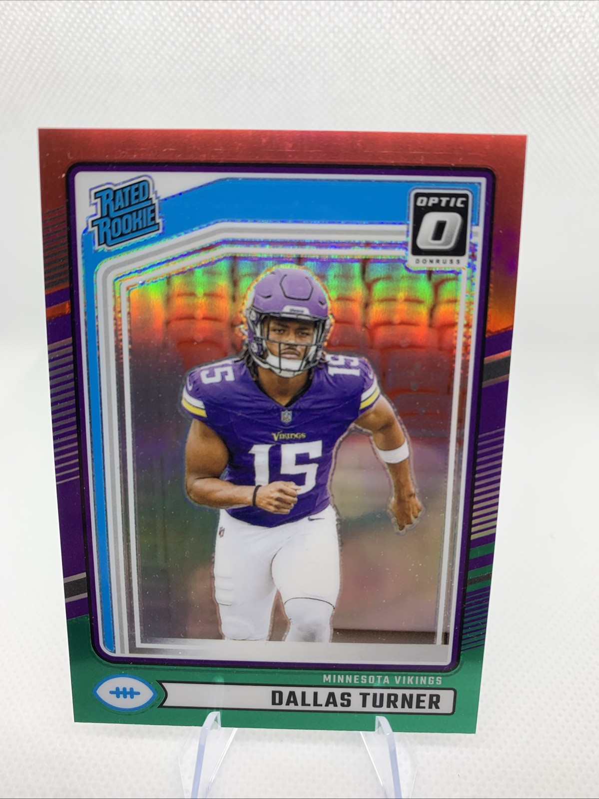 2024 Panini Donruss - Dallas Turner #331 Optic Preview Red & Green Prizm (RC)
