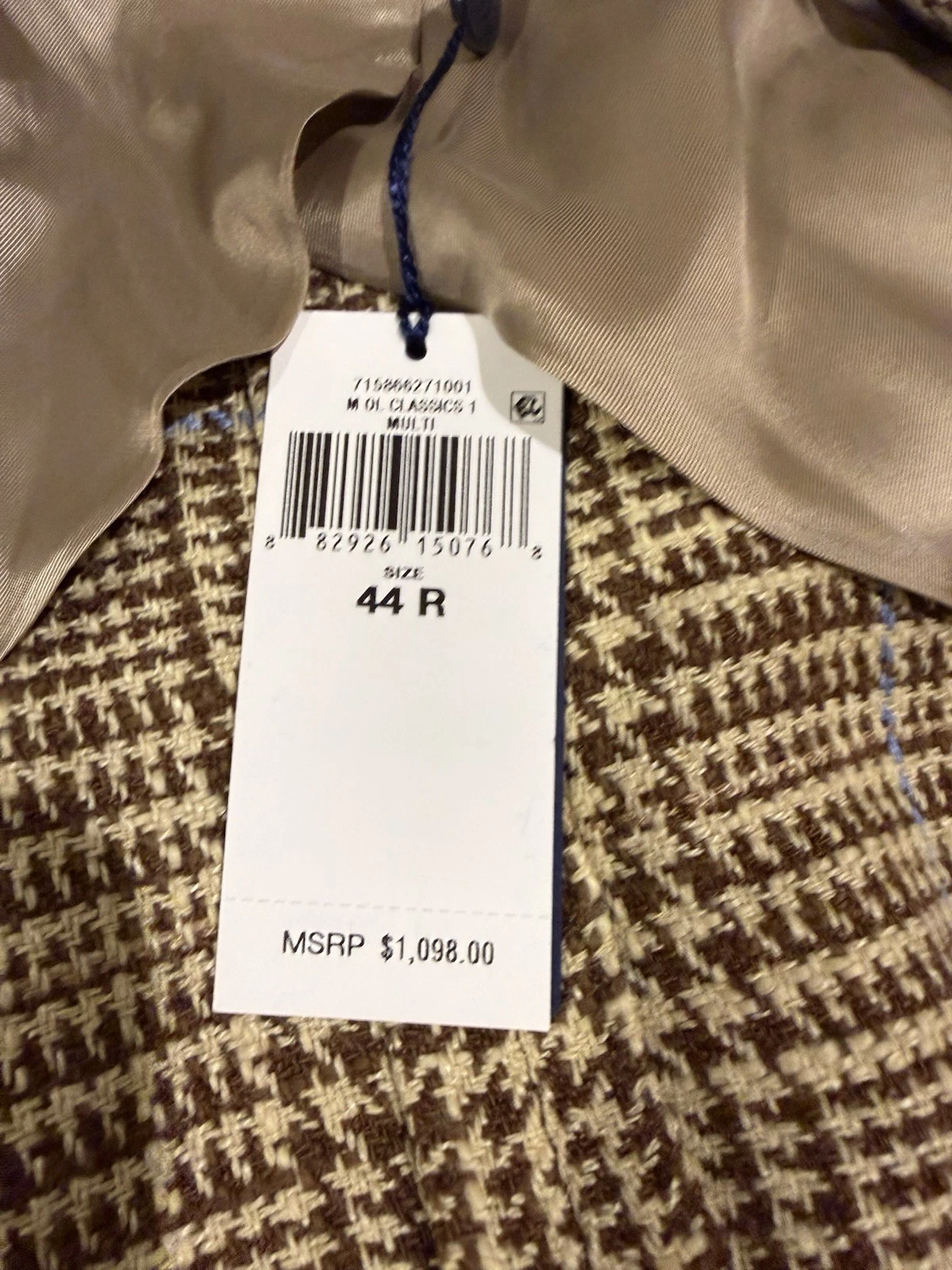 Polo Ralph Lauren RL67 Glen Plaid Jacket Summer Tweed 44R NWT - product detail image 11