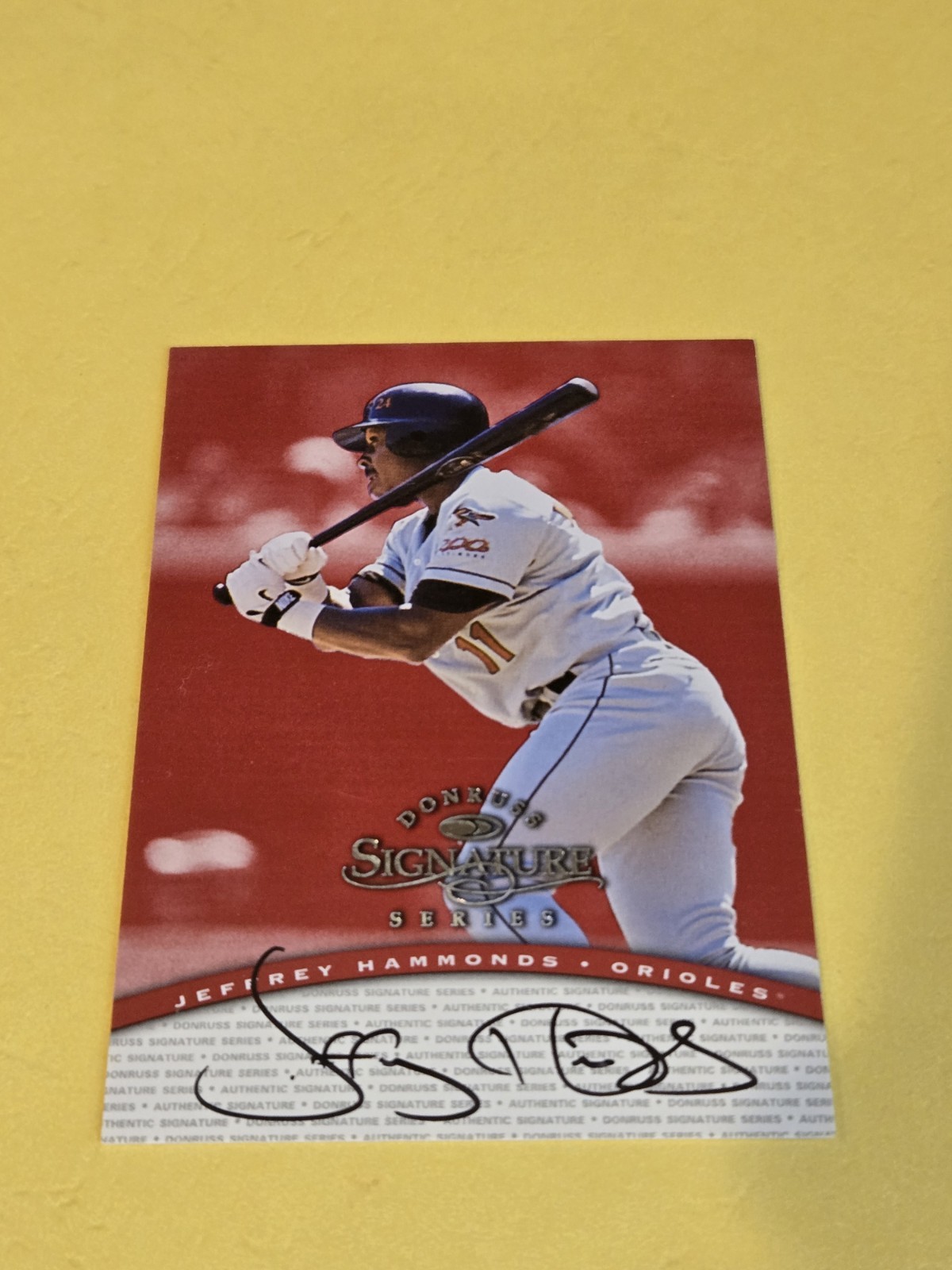 JEFFREY HAMMONDS  - 1997 DONRUSS SIGNATURE SERIES AUTOGRAPH CARD