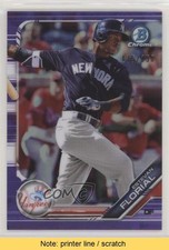 2019 Bowman Chrome Prospects Purple Refractor 175/250 Estevan Florial READ 6h5