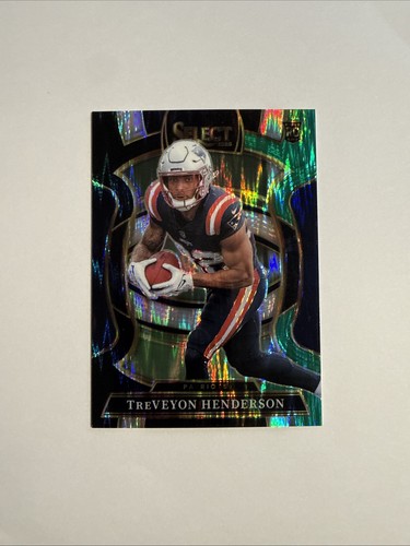 TreVeyon Henderson [Black Green Prizm Shock] #78 2025 Panini Select card