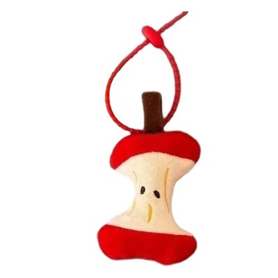 Cute Plush Keychain Fruit Core Inspired Soft Texture Great For Bag Charm