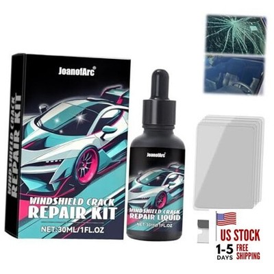  Windshield Repair Kit, Car Glass Repair Kit Quick Fix for Chips & Cracks, 
