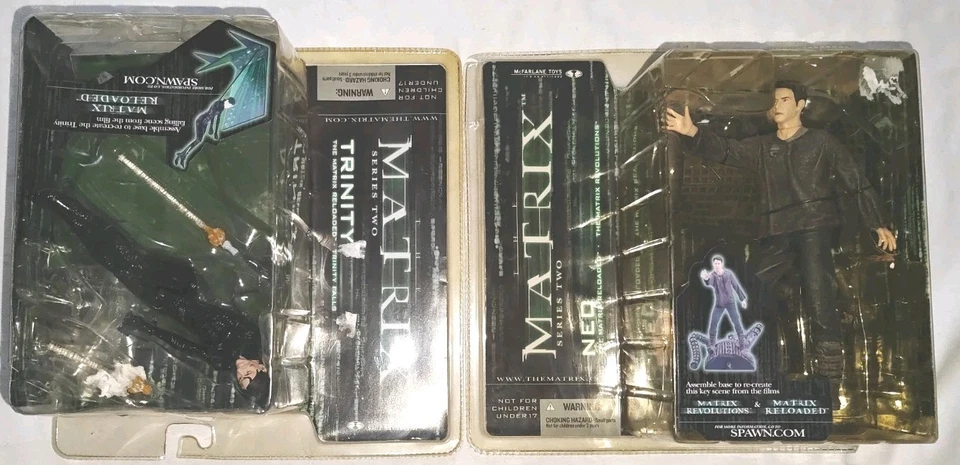 Boneco de ação The Matrix Reloaded série 2 McFarlane Toys NOVO Neo e Trinity - Imagem 2 de 4