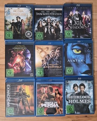 Set 9 Blurays Sci-Fi/Fantasy - Avatar, Starwars, Sherlock Holmes uvm Konvolut 