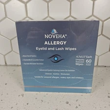 NOVEHA Allergy Relief Eyelid Wipes | Pre-moistened Hypoallergenic Eye Cleansi...