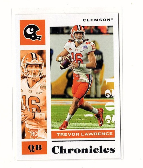 Trevor Lawrence RC 2021 Panini Chronicles Draft Picks Football #1 Clemson Tigers