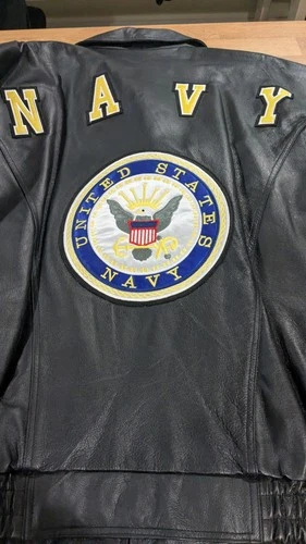 Jacket leather men flight A-2 style  5 XL image 2