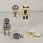 Vintage 1974 Geobra Playmobil White Astronaut Suit  3" Toy Figures Lot