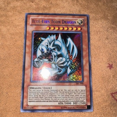 🔥ENGLISH • YUGIOH • BLUE EYES TOON DRAGON • SECRET RARE SRL-000 VLP/NM  ORIGINAL