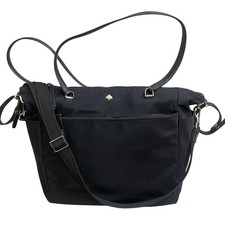 Kate Spade Chelsea Black Nylon Baby Bag Diaper Bag Crossbody interior Matt