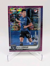 2025 Topps Chrome MLS Beau Leroux #120 Rookie RC Magenta Pulsar SJ Earthquakes