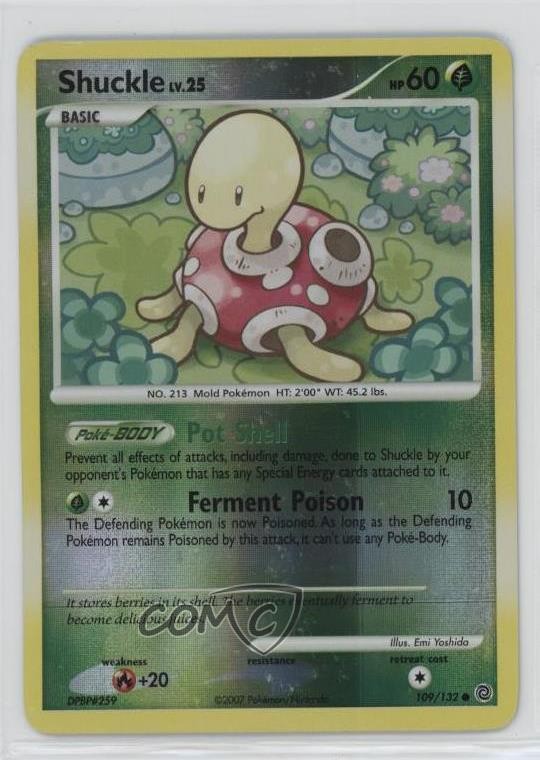 Shuckle Reverse Foil Pokémon Diamond & Pearl Secret Wonders #109 2007