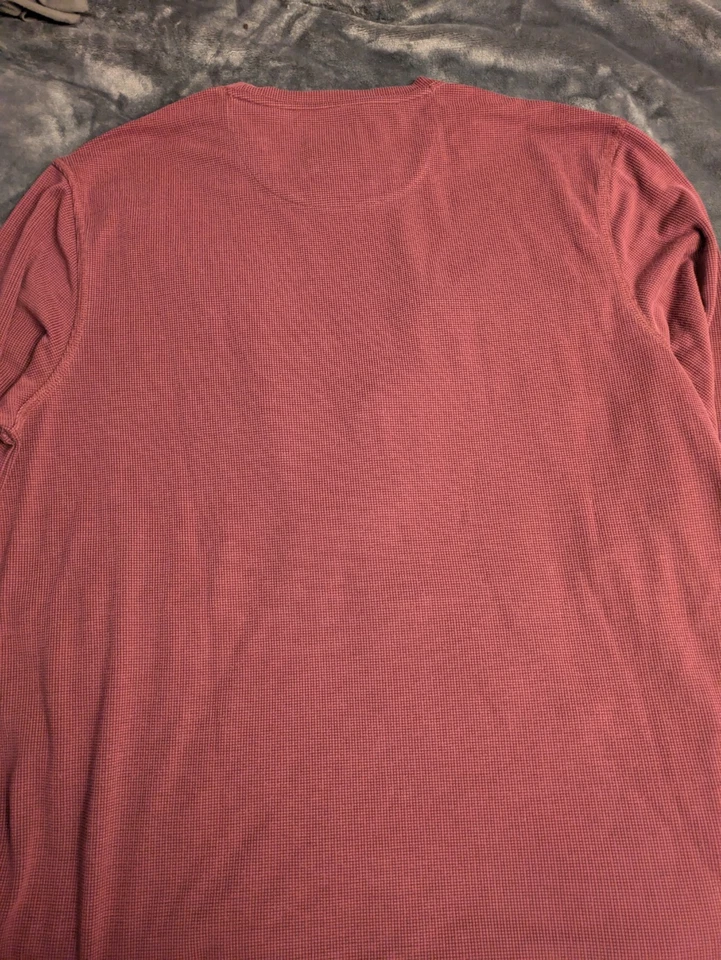 Camisa masculina Tasso Elba XL Borgonha manga longa Island SunProtect UPF casual - Imagem 4 de 4